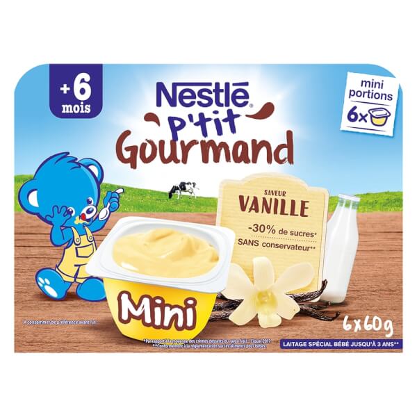 Váng sữa Nestlé P'tit Gourmand vị vani 6+