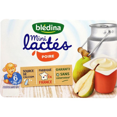 Sữa chua Bledina Mini Lactes 6m+ vị lê
