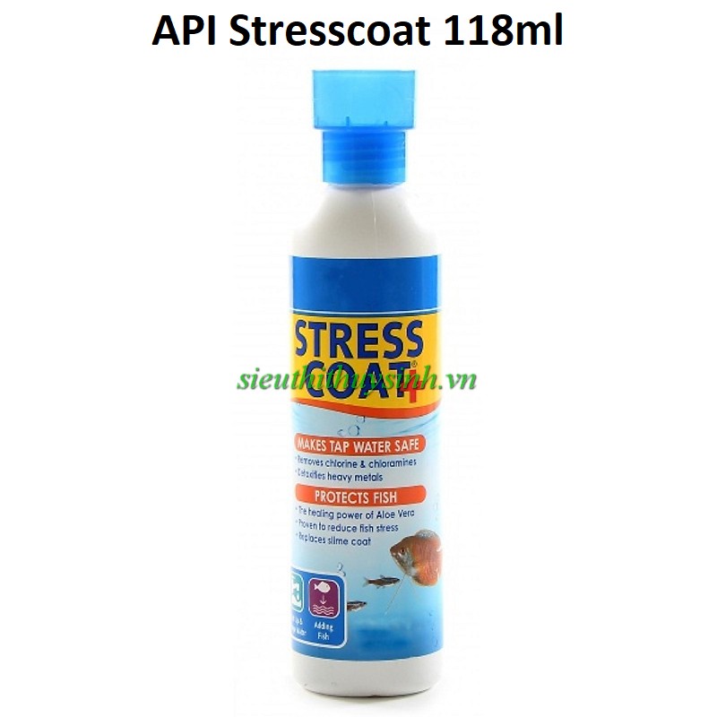 API Stresscoat (khử độc nước, giảm stress cho cá) - 118ml
