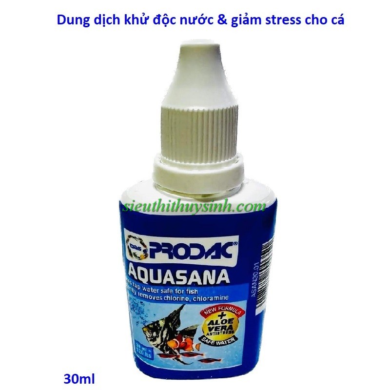 Dung dịch khử độc nước & giảm stress cho cá Prodac Aquasana - 30ml