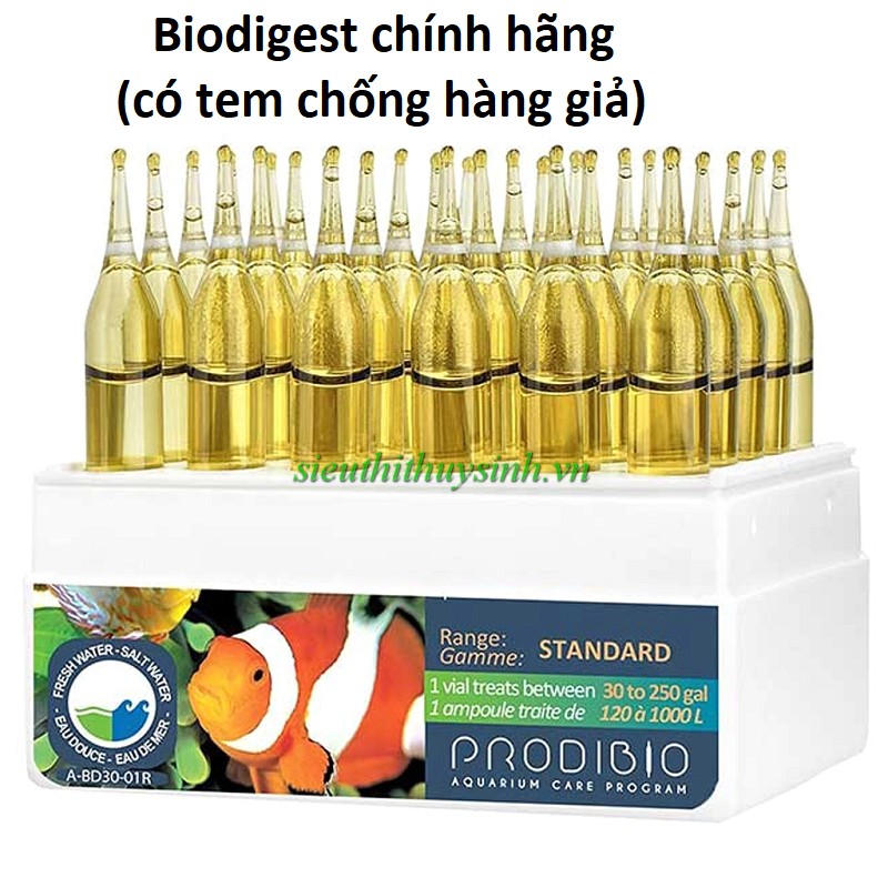 Biodigest (vi sinh sống cao cấp - 1 ống thủy tinh)