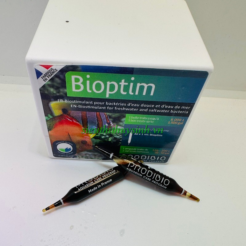 Prodibio Bioptim (thức ăn cho vi sinh, dùng cho cả nước ngọt và mặn - 1 tuýp thủy tinh)