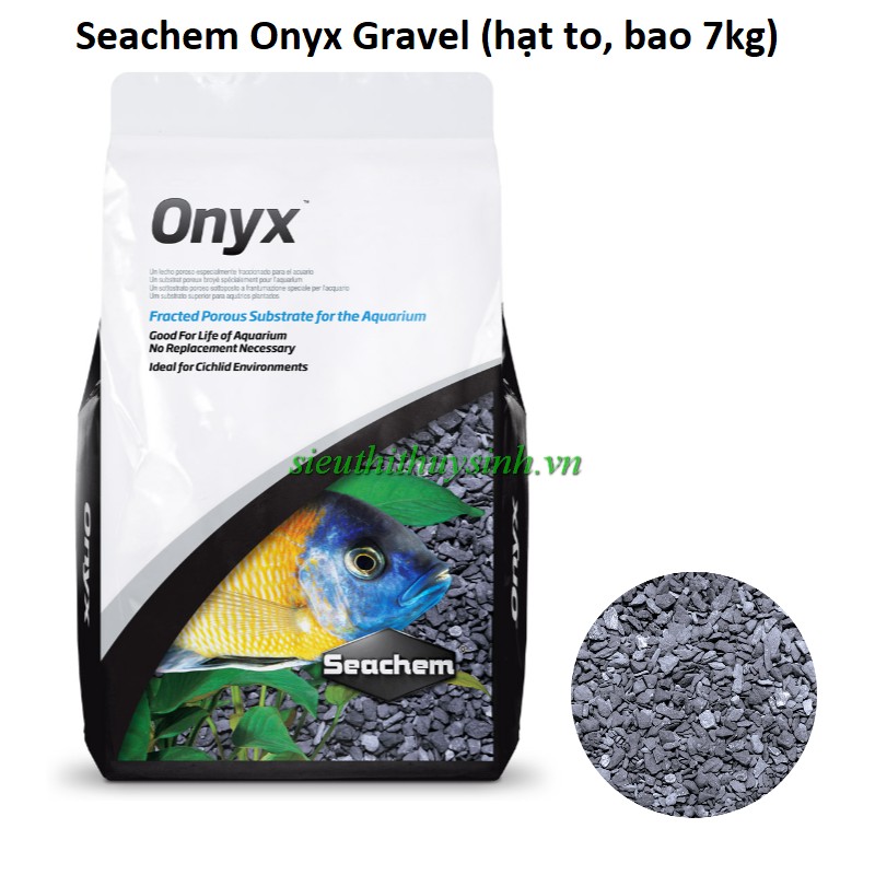 Phân nền Seachem Onyx chuyên nuôi tép sula - Onyx Gravel (hạt to 7kg)