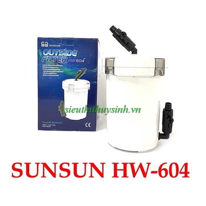 Lọc phụ không bơm Sunsun HW604 (vỏ đục)