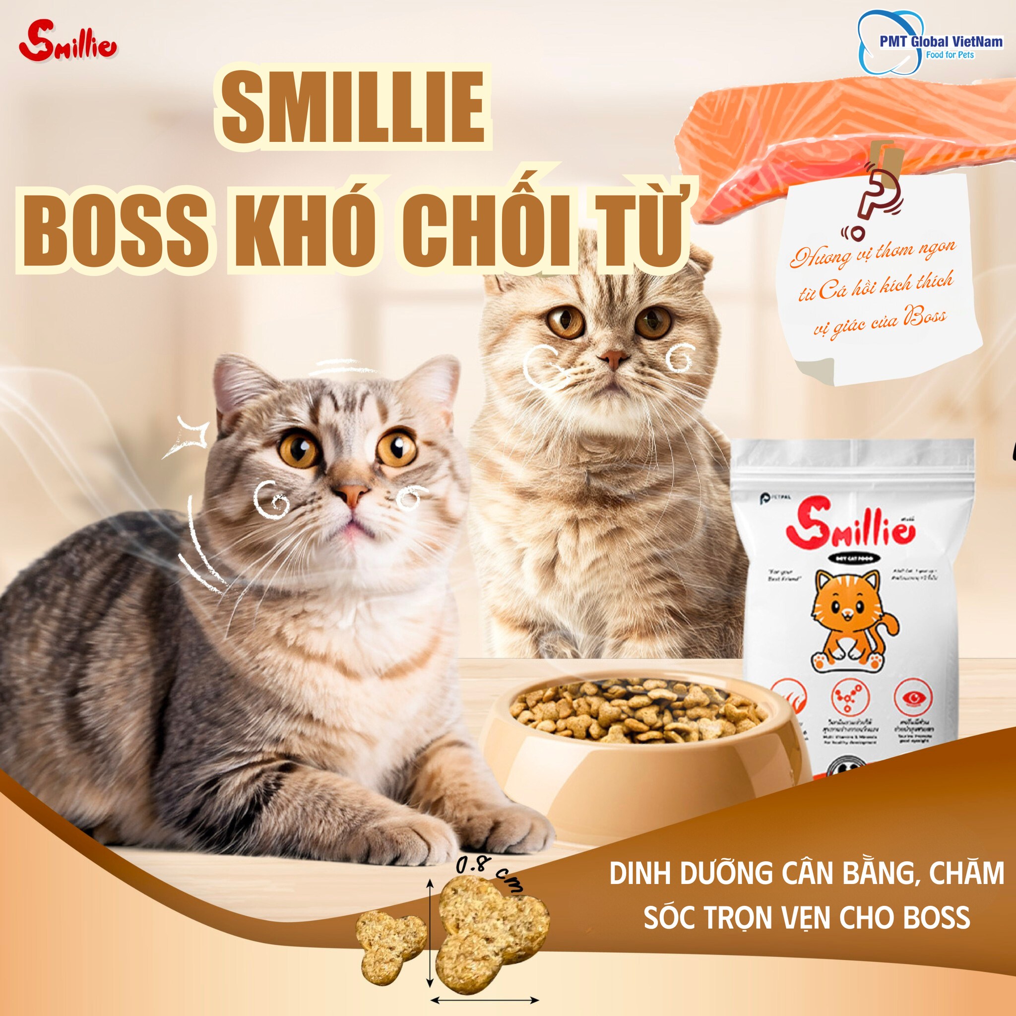 Hạt cho mèo Smillie 1 kg