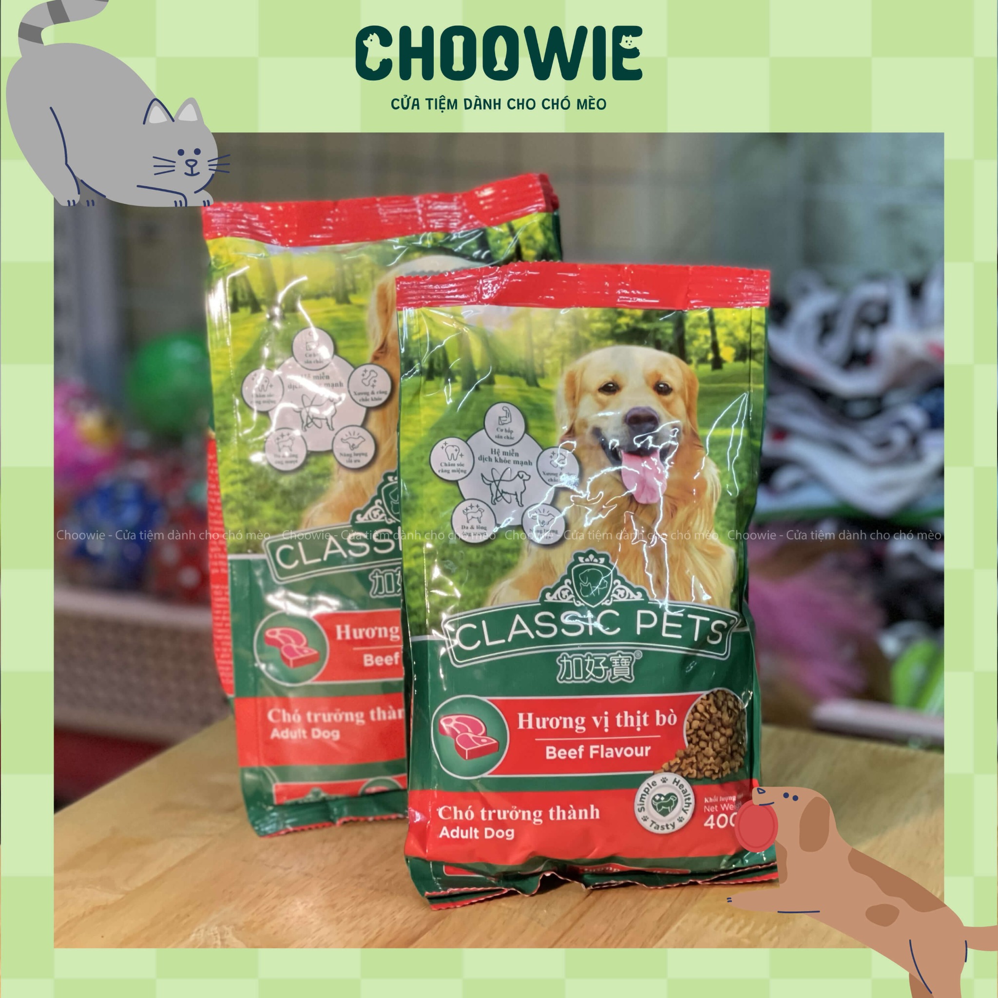 Hạt cho chó Classic Pet - Bò, adult