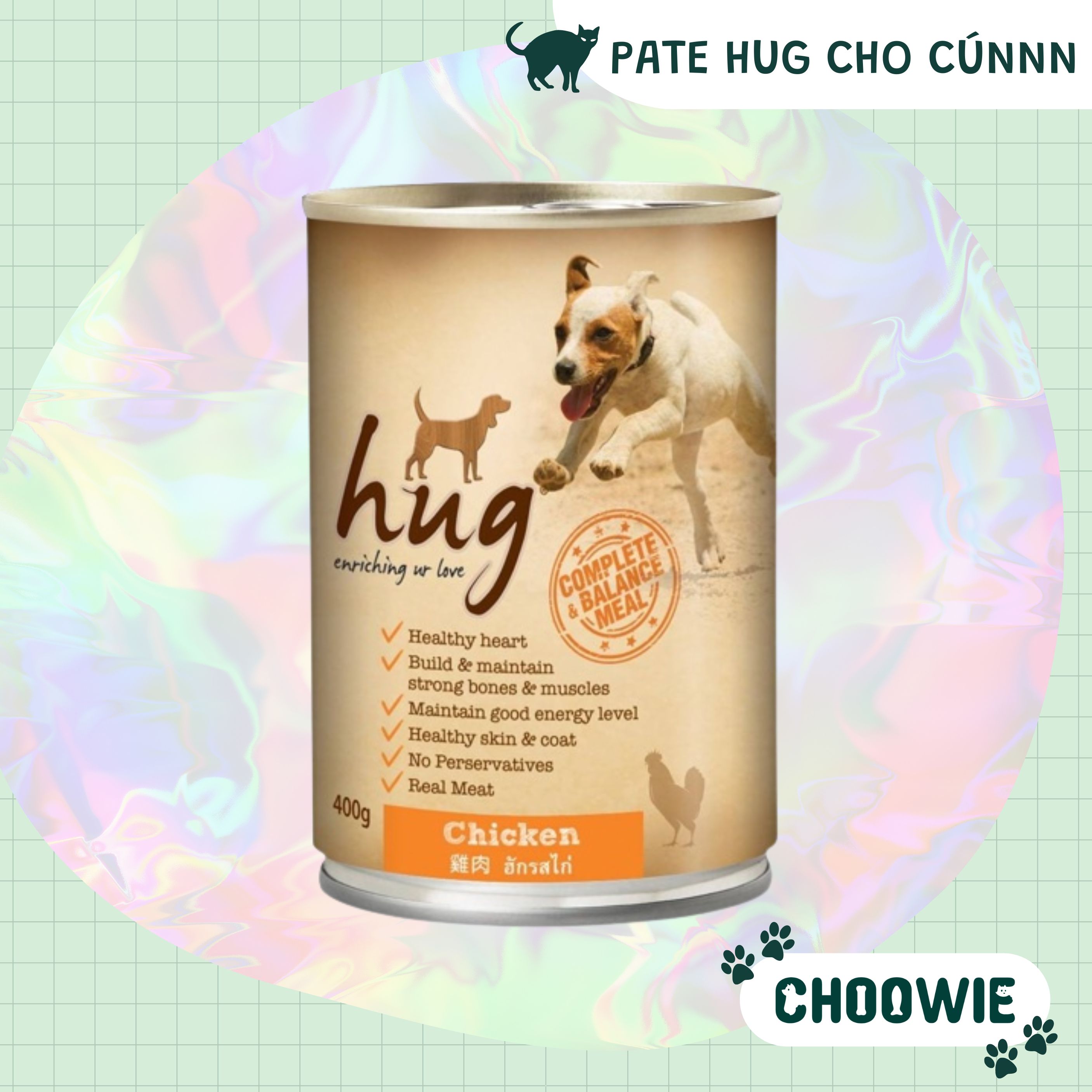Pate HUG cho chó 400 gram - Gà