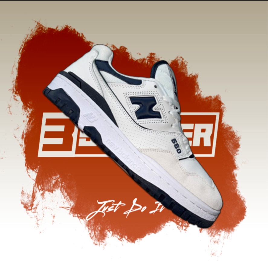 [B] Giày New Balance 550 White Navy, NB 550 Xanh Than -  giày thể thao chất lượng