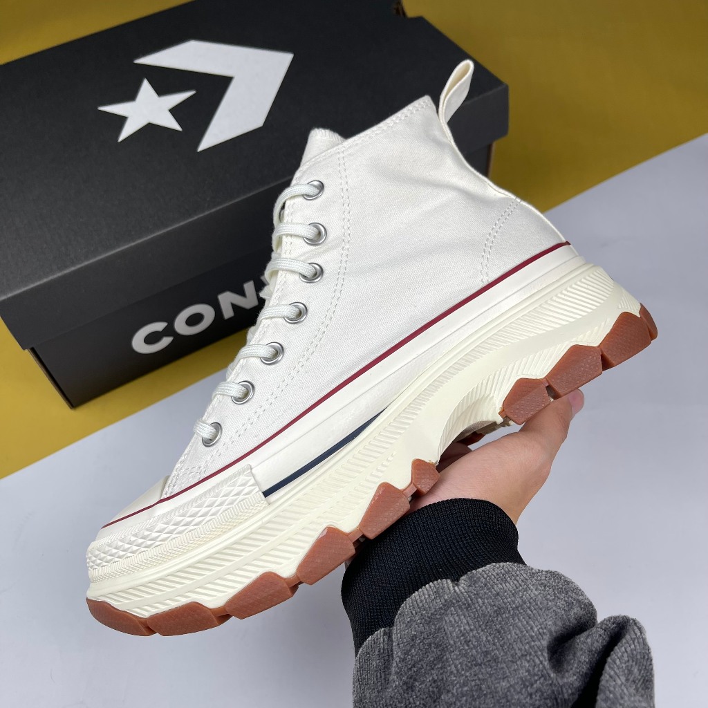 Giày Converse 1970s All Star 100 Trekwave OX High Top White Cổ Cao Kem Đế Giày [S]