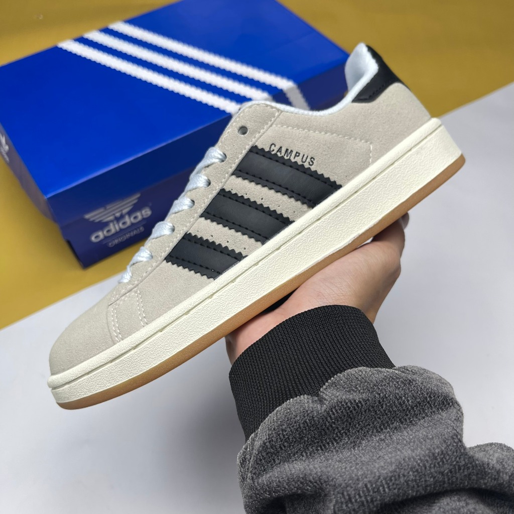Giày Adidas Campus 00s Crystal White Campus Kem Sọc Den [S]