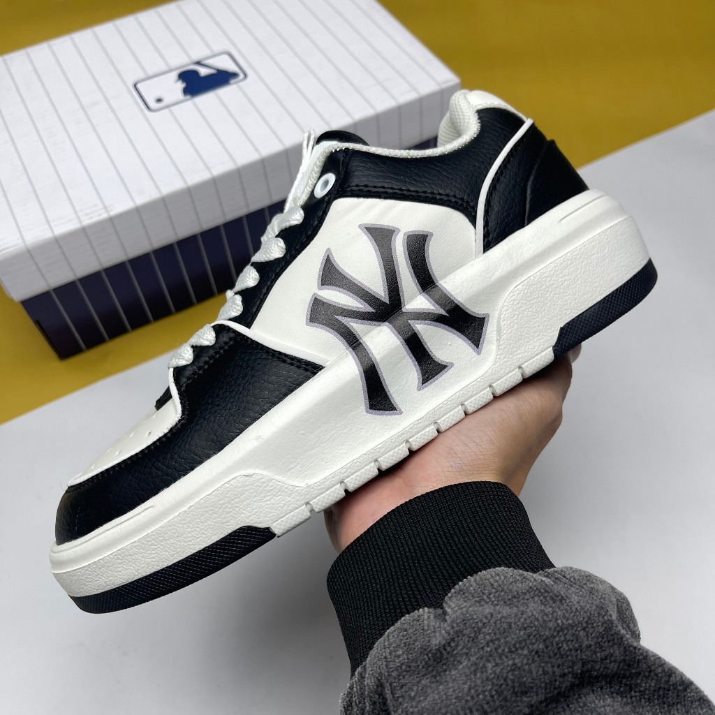 Giày MLB Chunky Liner NY Yankees Black, MLB Liner Đen Trắng NY Đen [S]