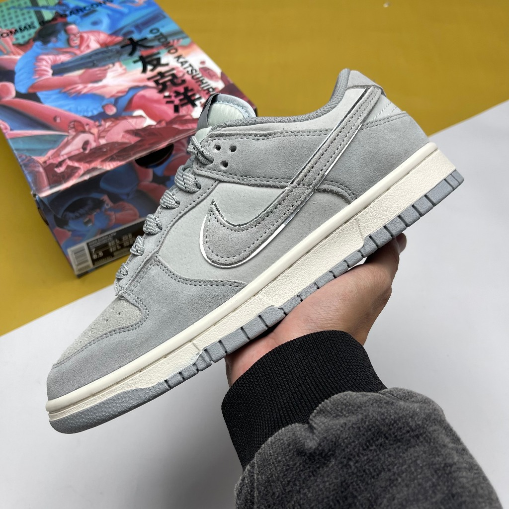 Giày Nike SB Dunk Low Otomo Katsuhiro Steamboy OST Light Grey White Black, SB Dunk Xám Móc Xám Bạc