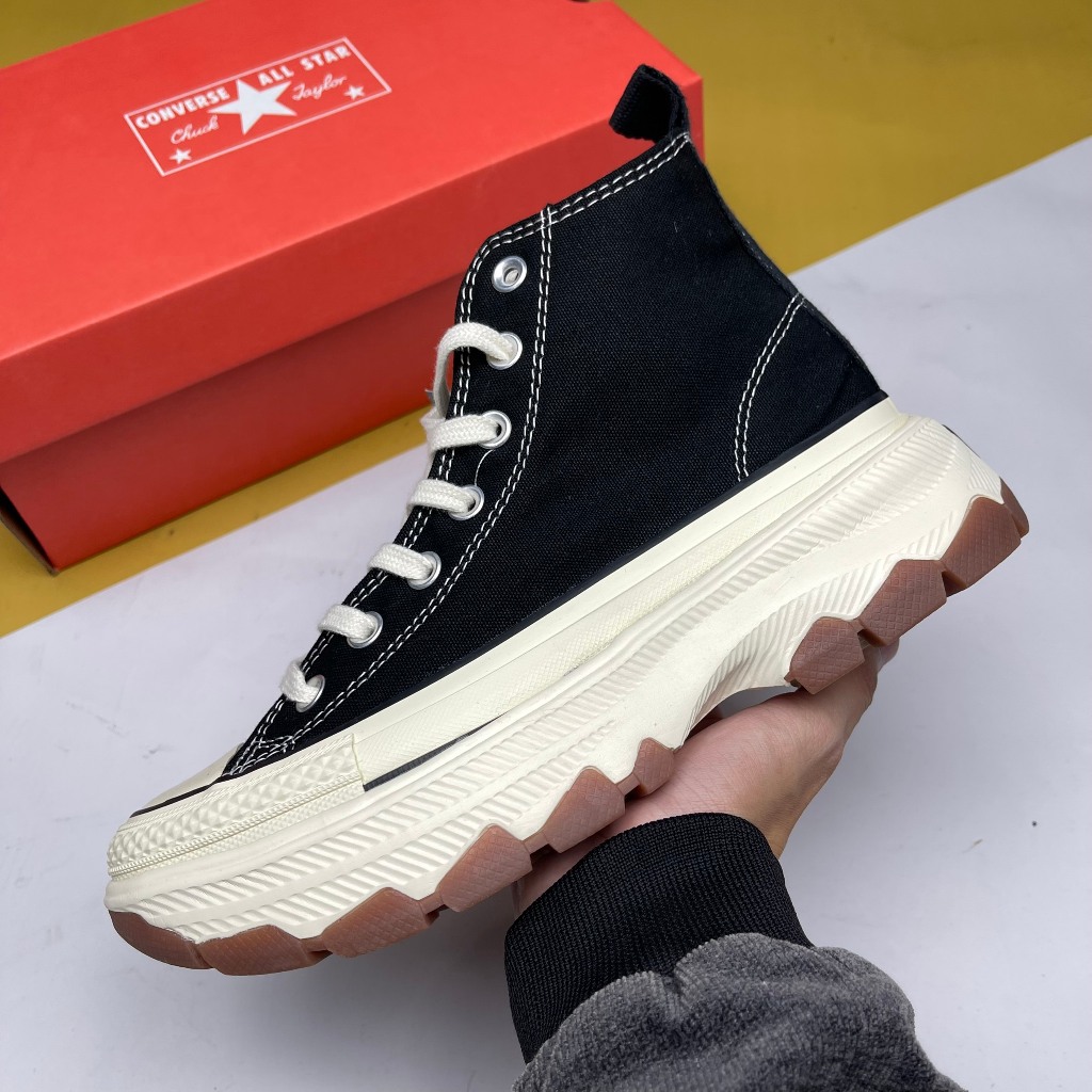 Giày Converse All Star 100 Trekwave High Black Trekwave Cao Đen [S]