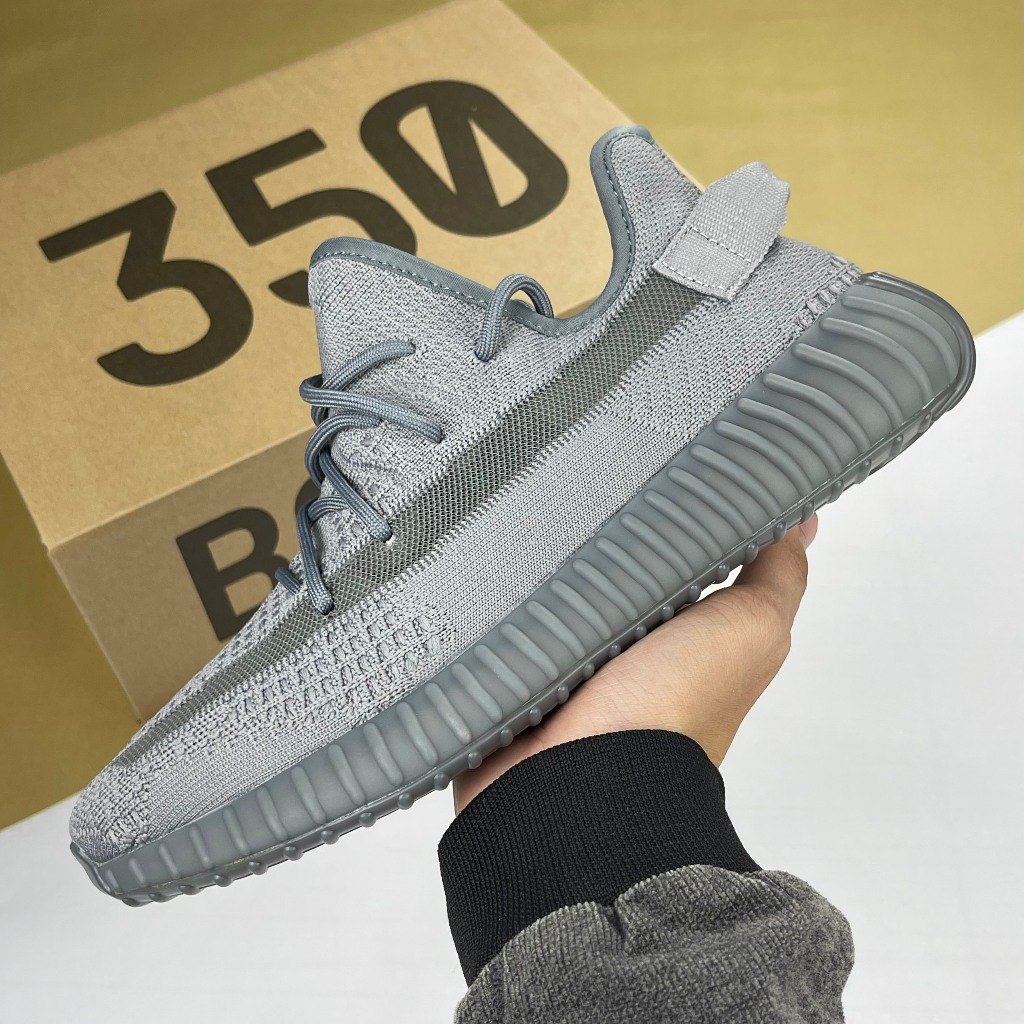 Giày Adidas Yeezy 350 V2 Steel Grey Full Xám Boost Nén Hạt
