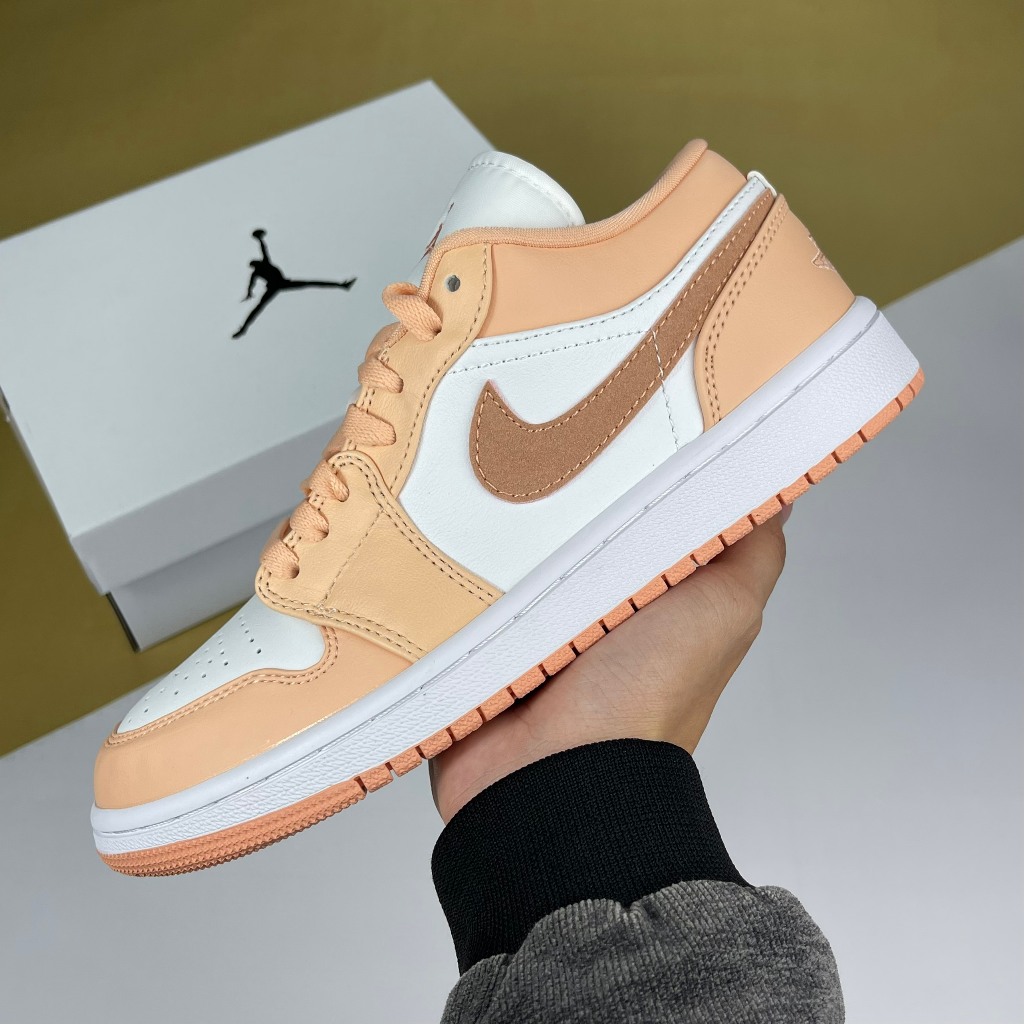 Giày Nike Air Jordan 1 Low Sunset Hazew, JD1 Thấp Hồng Kem [S]