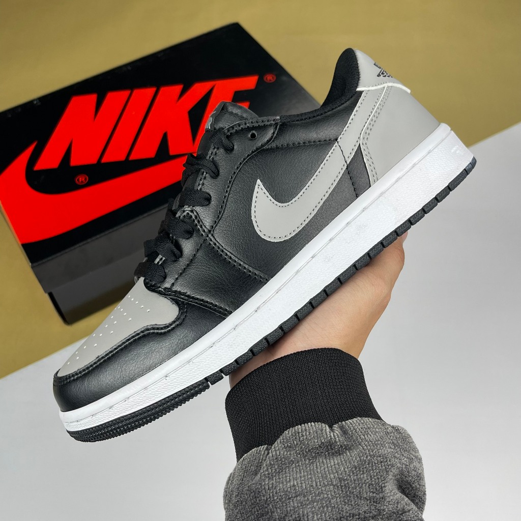 Giày Nike Air Jordan 1 Low Retro Low Golf Shadow, JD1 Thấp Đen Xám