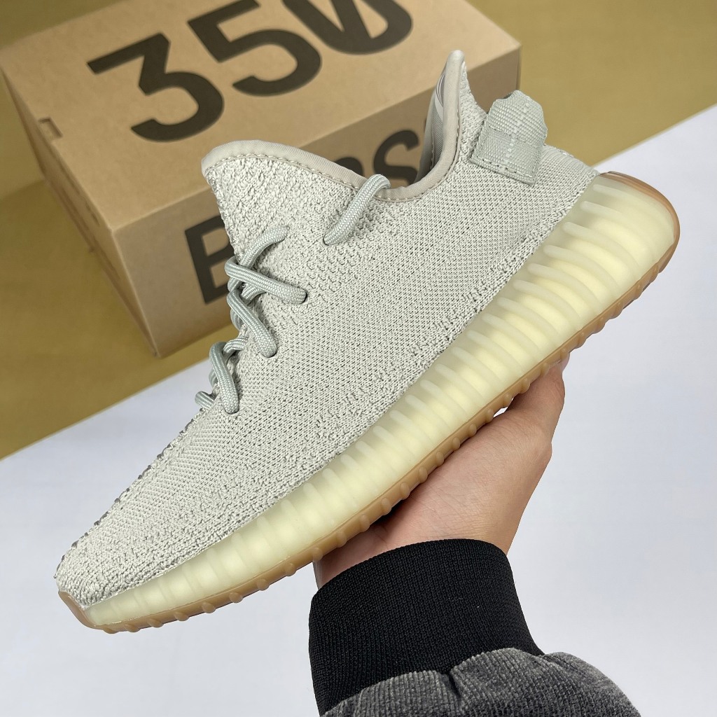 Giày Adidas Yeezy 350 V2 Sesame Xám Xi Măng Boost Nén Hạt