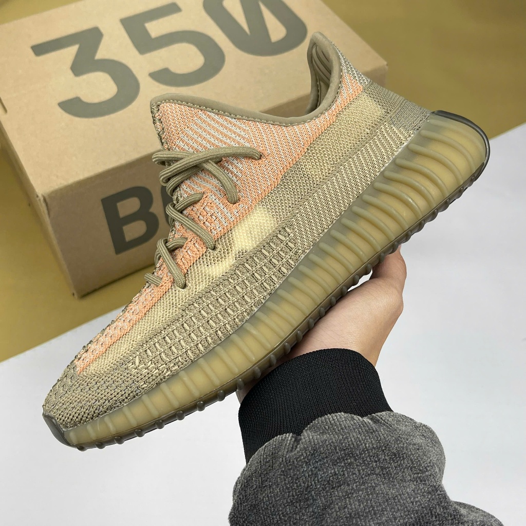 Giày Adidas Yeezy 350 V2 Sand Taupe Nâu Đất Boost Nén Hạt