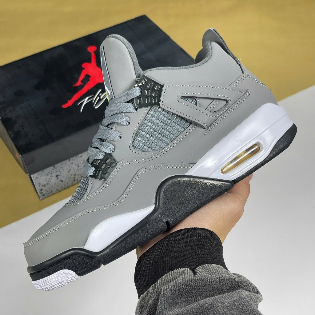 Giày Nike Air Jordan 4 Cool Grey, JD4 Xám Full
