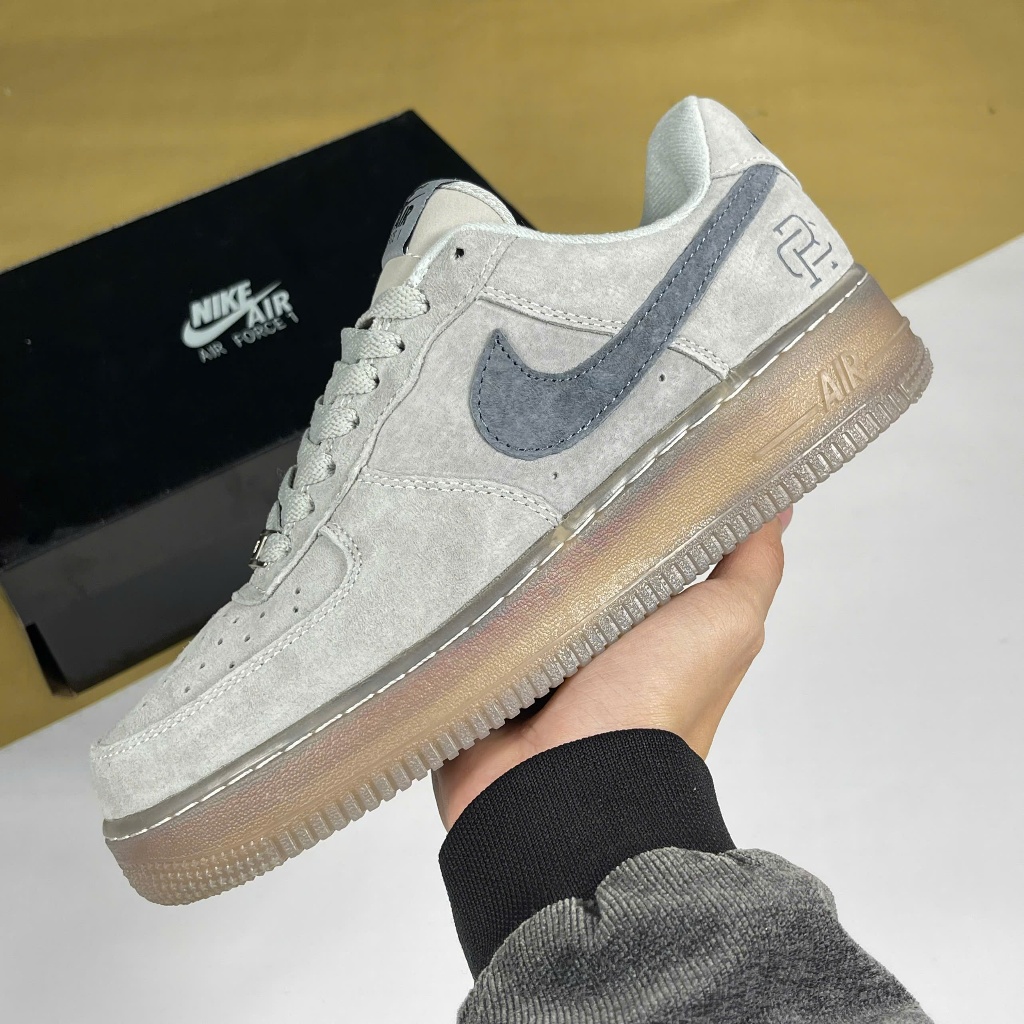 Giày Nike Air Force 1 Reigning Champ Xám Da Lộn