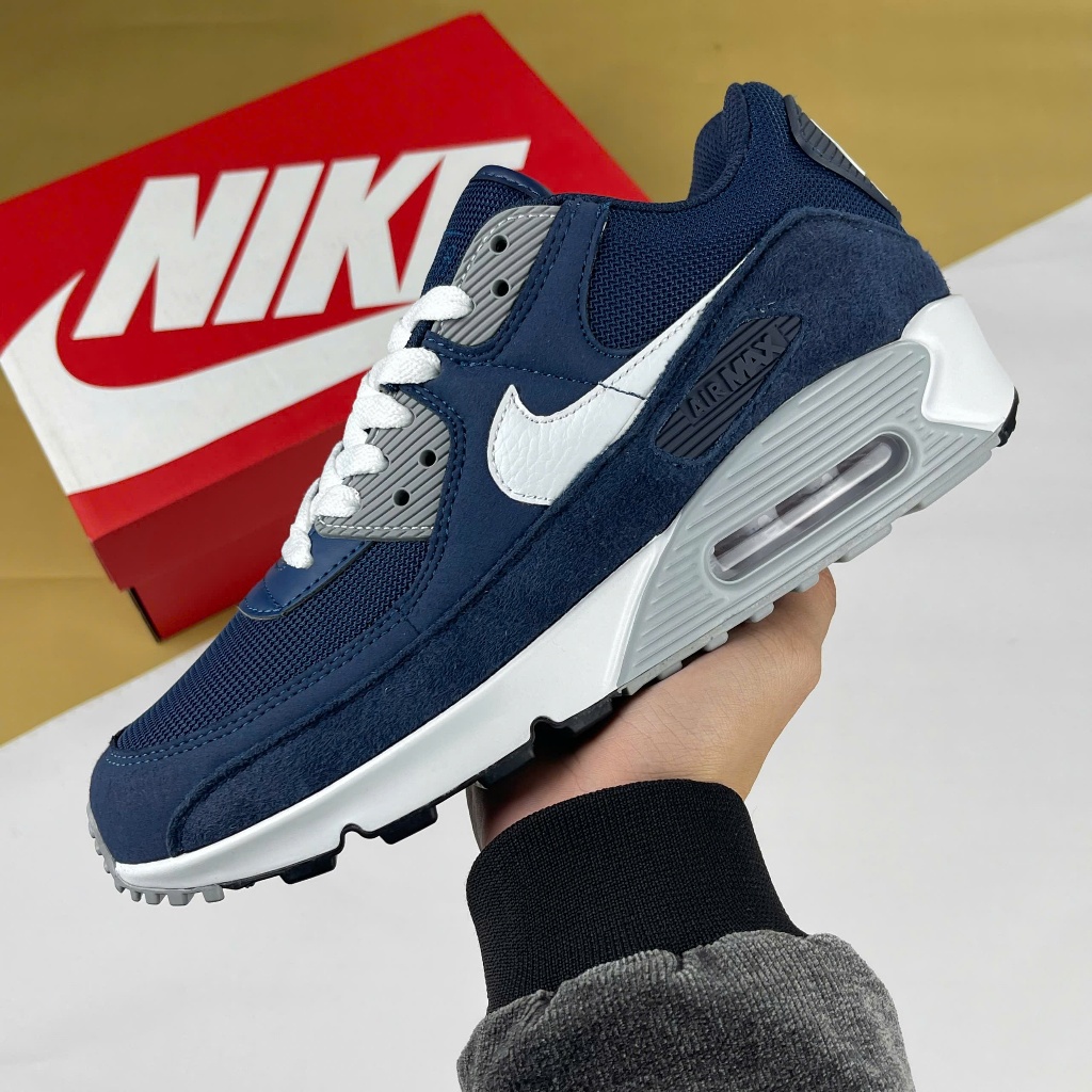 Giày Nike Air Max 90 Premium Obsidian Trắng Xanh Than