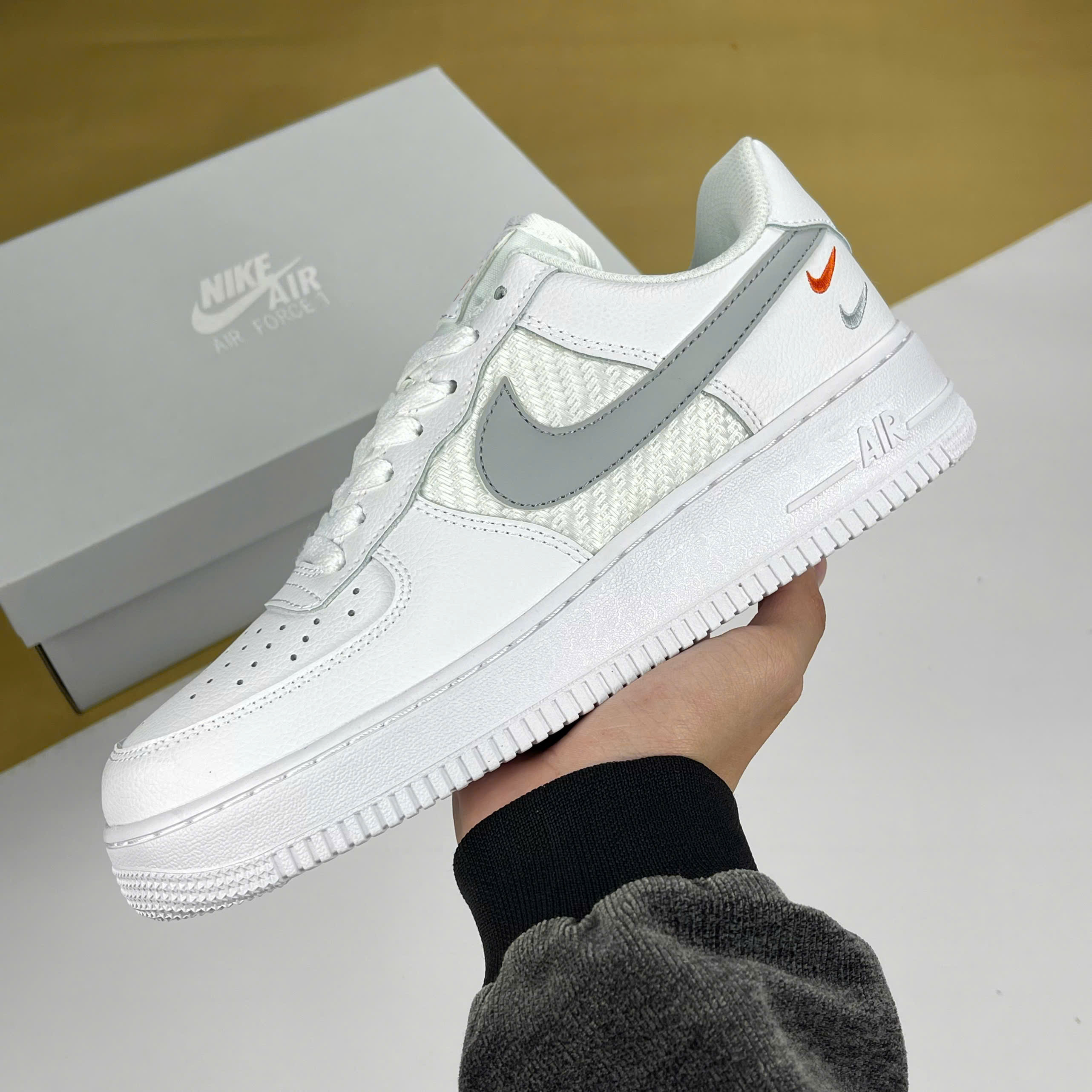Giày Nike Air Force 1 White Picante Trắng Xám