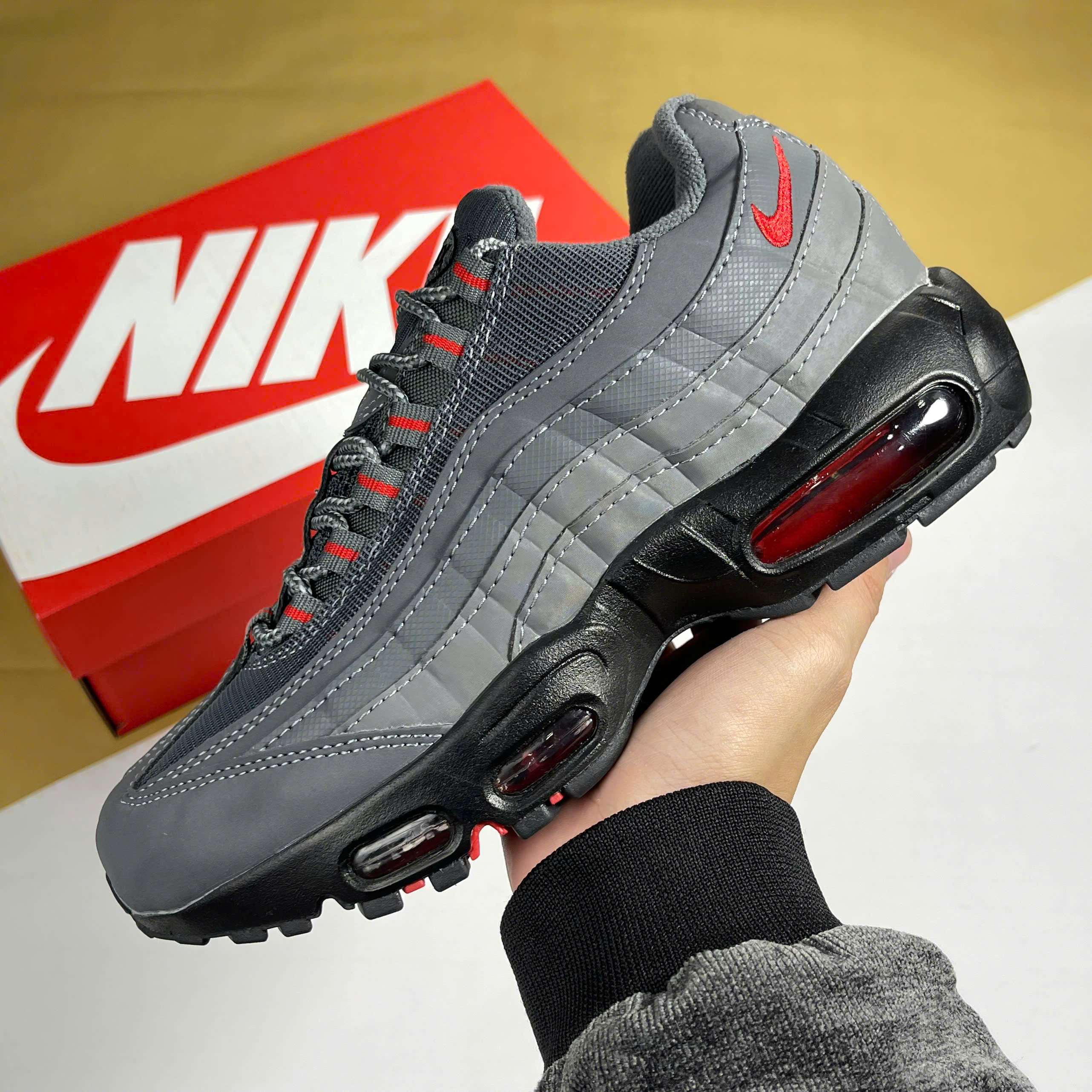 Giày Max 95 Dark Grey Red Xám Đỏ