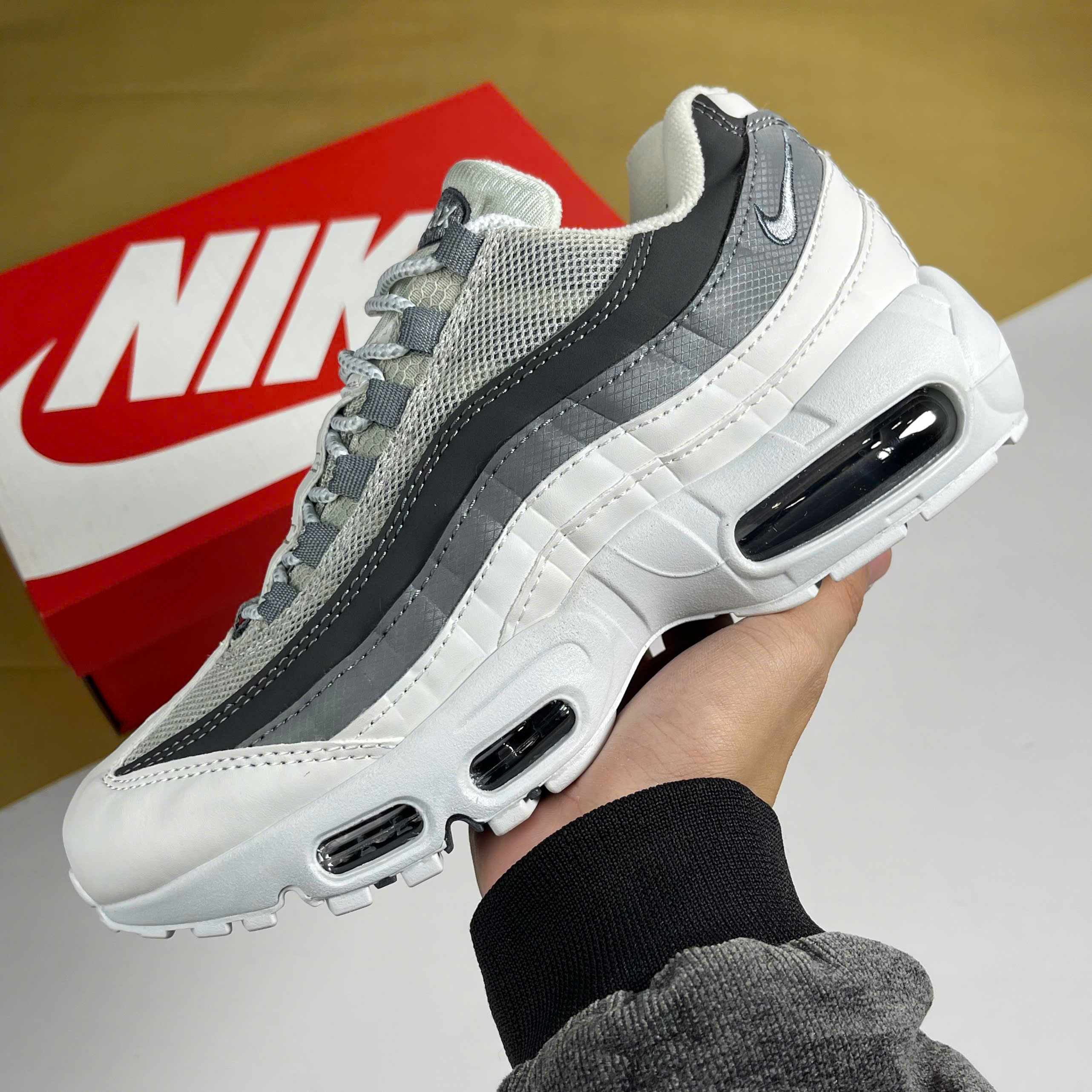 Giày Max 95 White Grey Trắng Xám