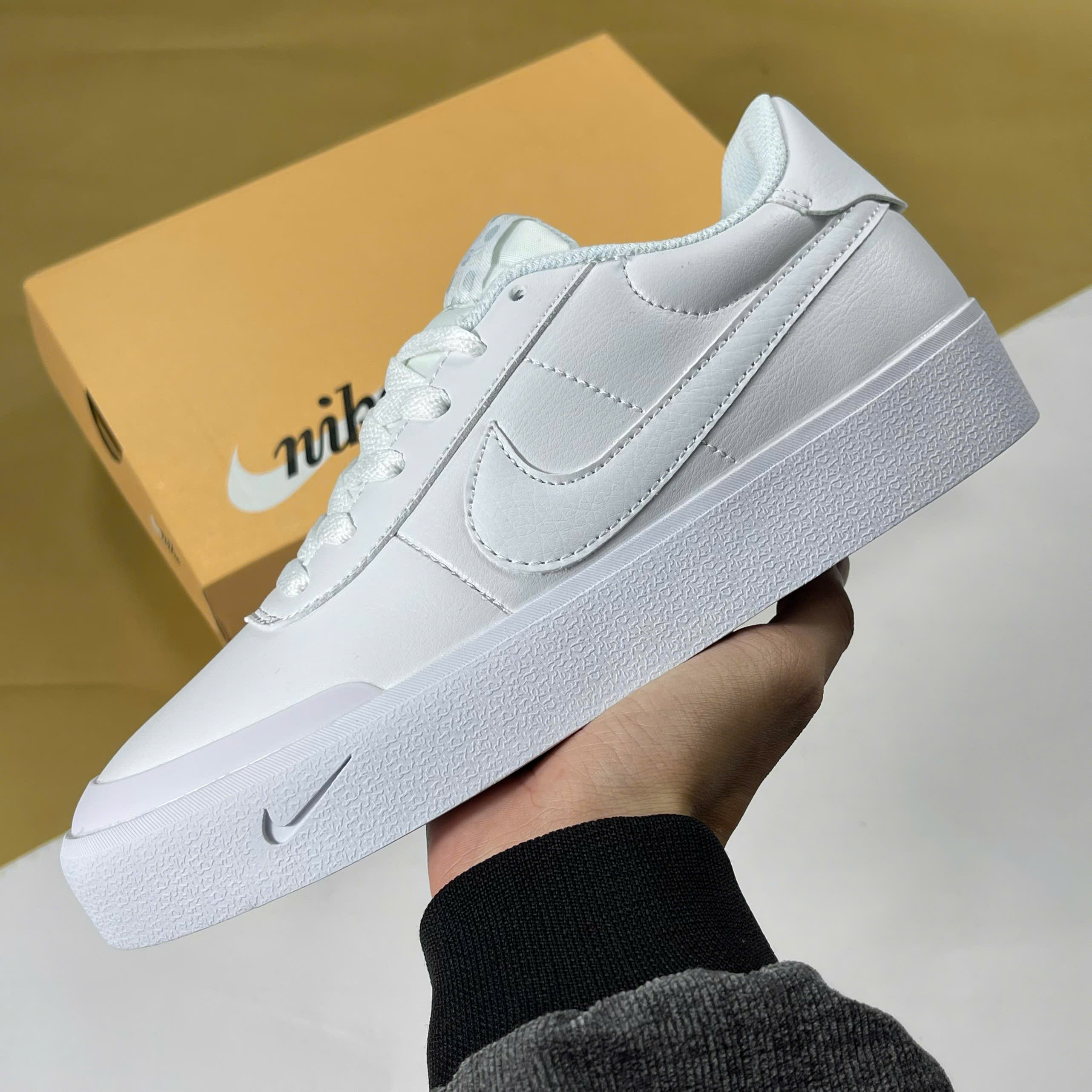 Giày Nike Court Shot All White Full Trắng