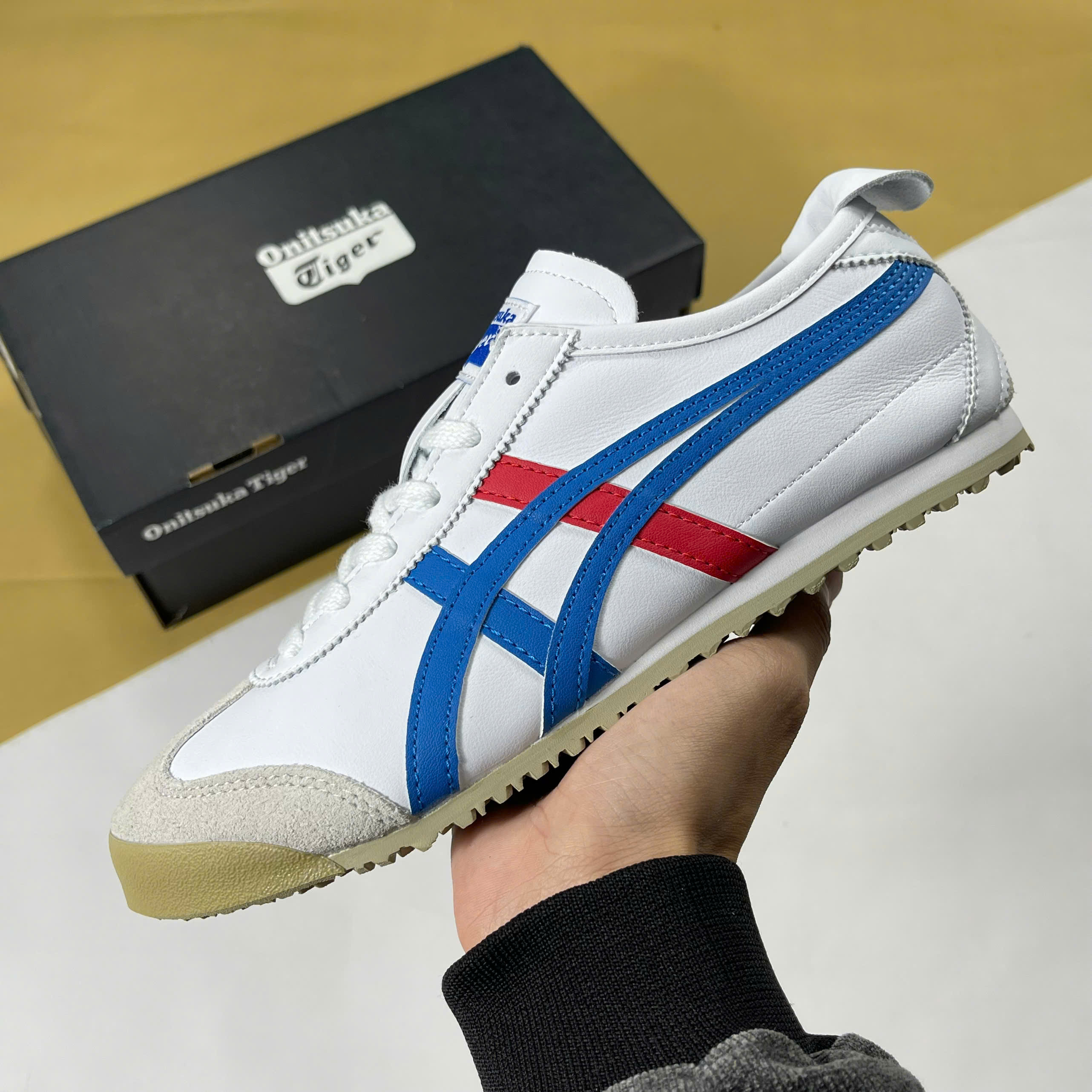 Giày Onitsuka Tiger Mexicco 66 White Blue Red Trắng Xanh
