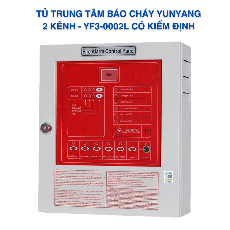 Trung tâm báo cháy 2 kênh Yun Yang