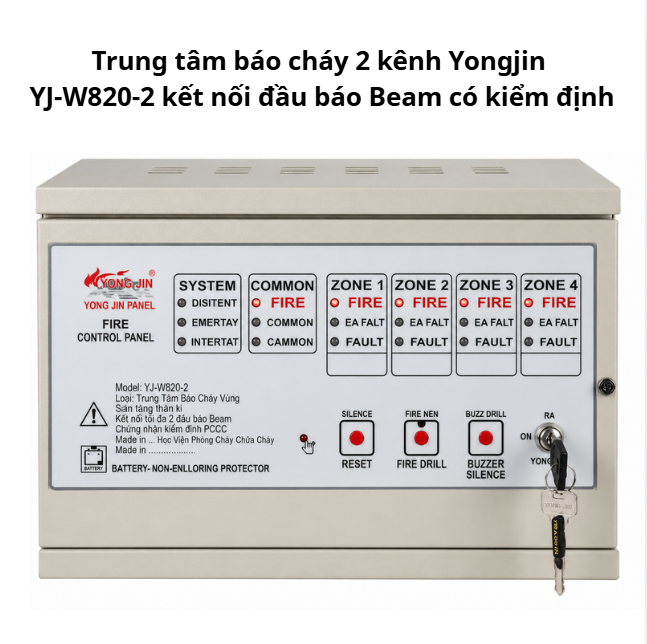 trung tâm báo cháy 2 kênh Yongjin