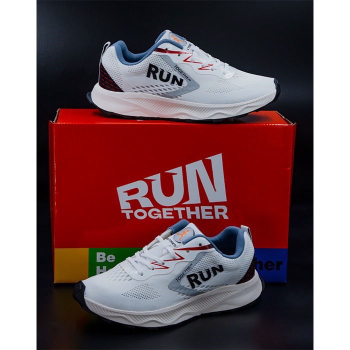 Giày thể thao chạy bộ chính hãng Run Together công nghệ gắn chip thông minh - Giày sneaker  Màu Trắng RT06