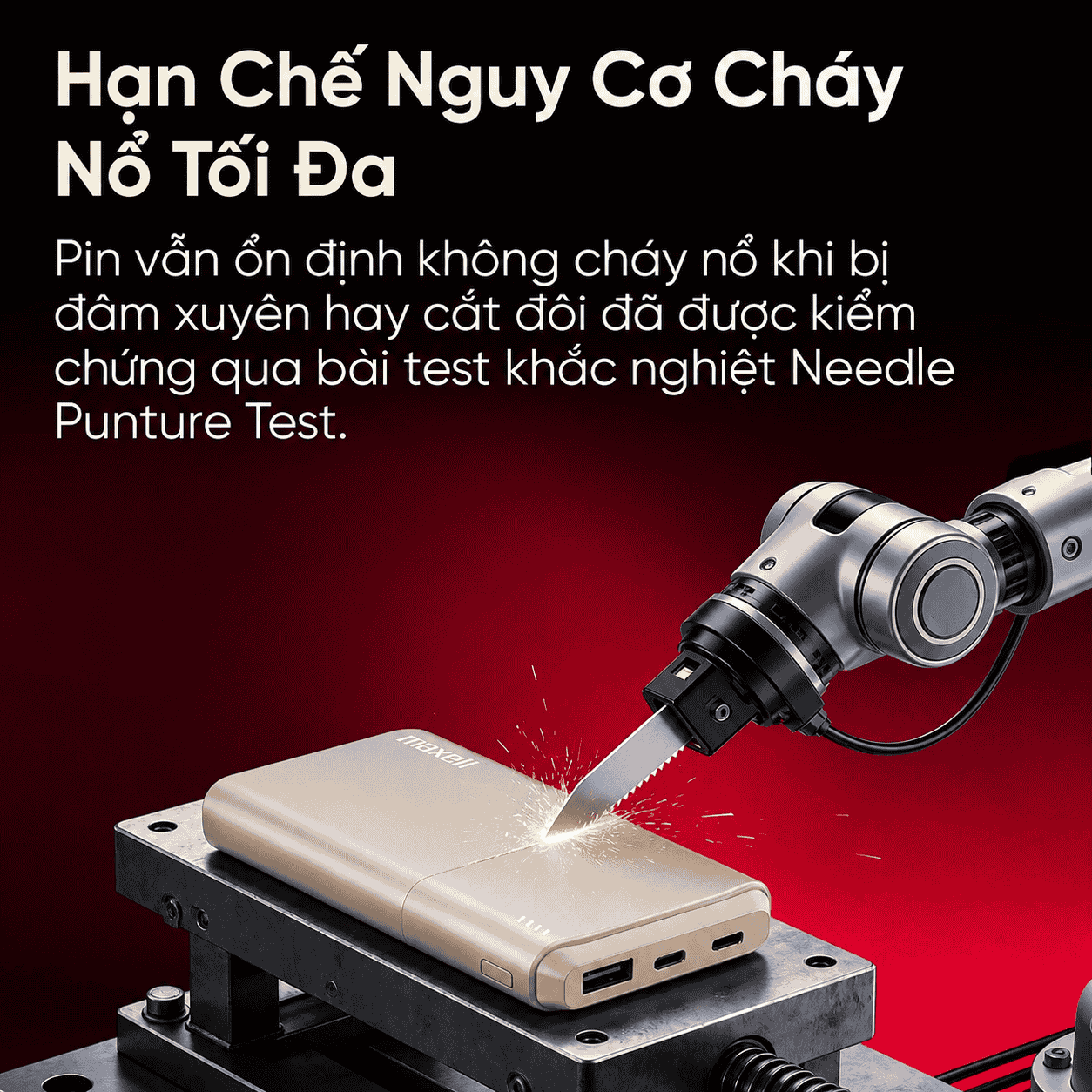 Pin sạc dự phòng Maxell an toàn khi sử dụng và di chuyển