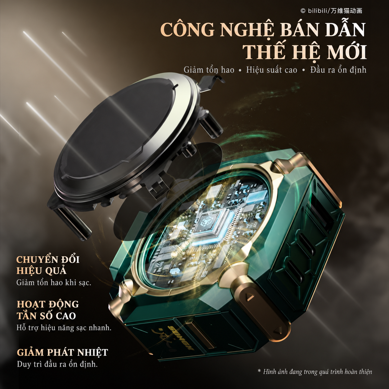 Cấu tạo bên trong bộ sạc SONGX 65W và công nghệ bán dẫn