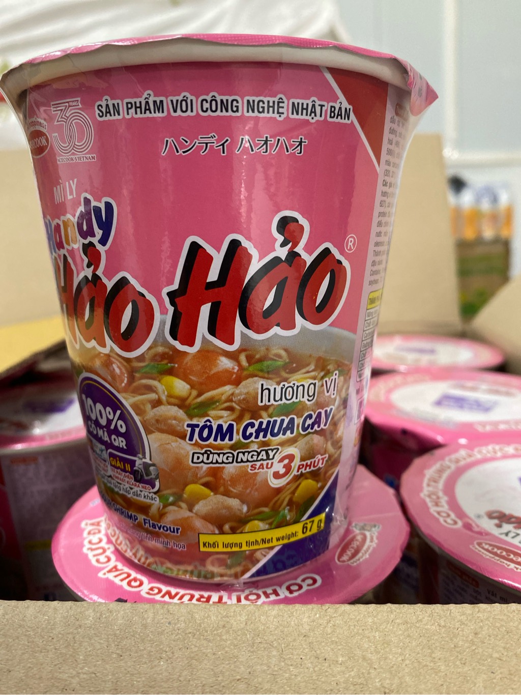 MÌ LY HANDY HẢO HẢO TÔM CHUA CAY 24 CUP 2025
