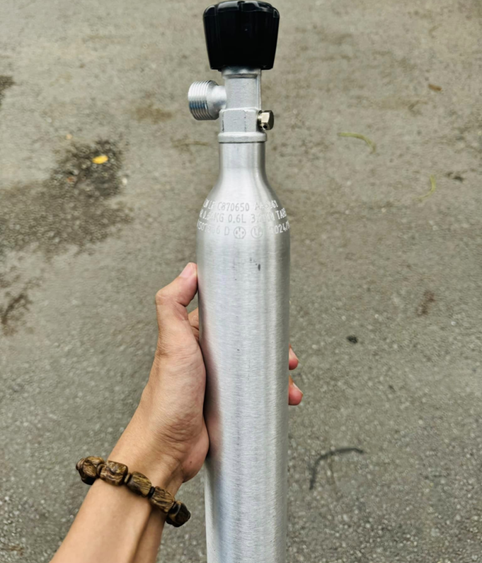 Bình CO2 nhôm Taiwan - 0.6L