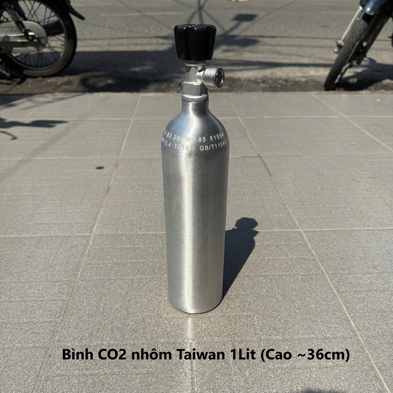 Bình CO2 nhôm Taiwan - 1L (cao ~36cm)