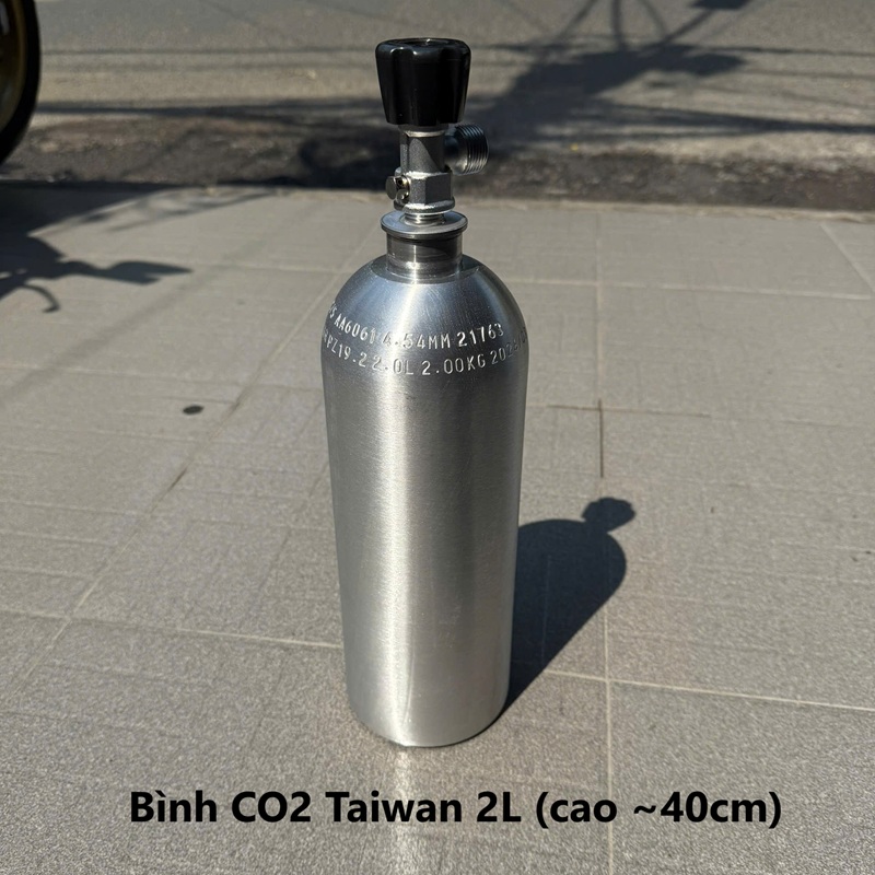 Bình CO2 nhôm Taiwan - 2L (cao ~40cm)