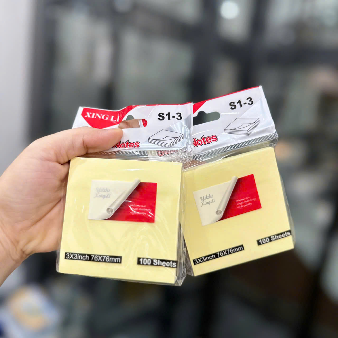 Giấy ghi chú vàng xingli lốc 12 xấp (3*3)