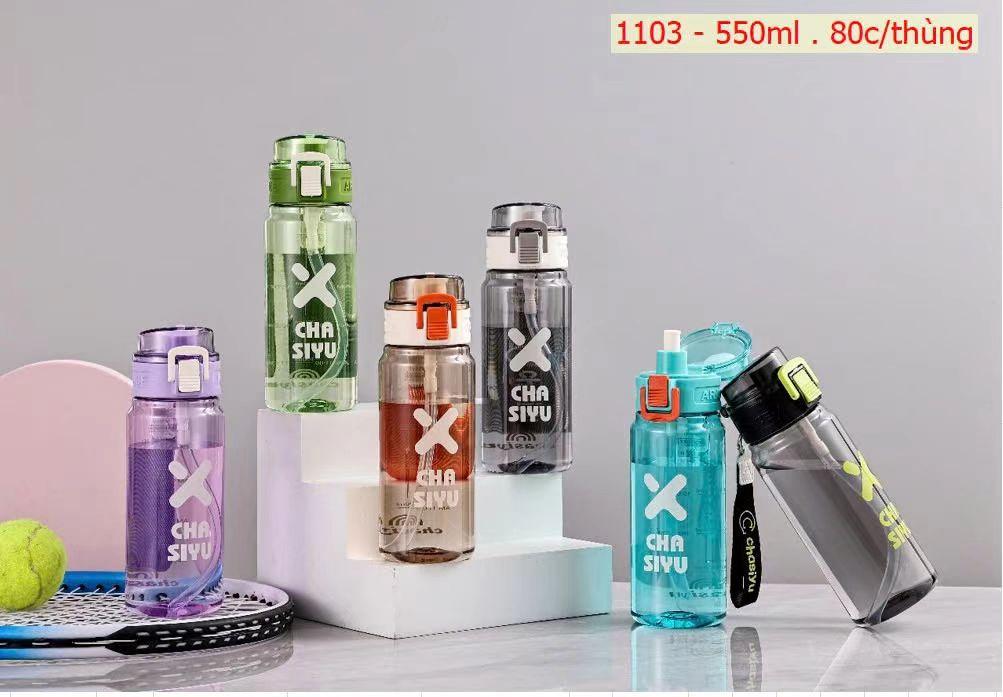 Bình nhựa in hình trang trí 1103 - 550ml