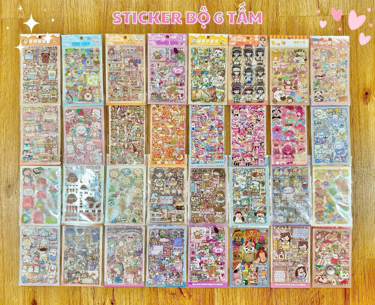 Sticker bộ 6 tấm