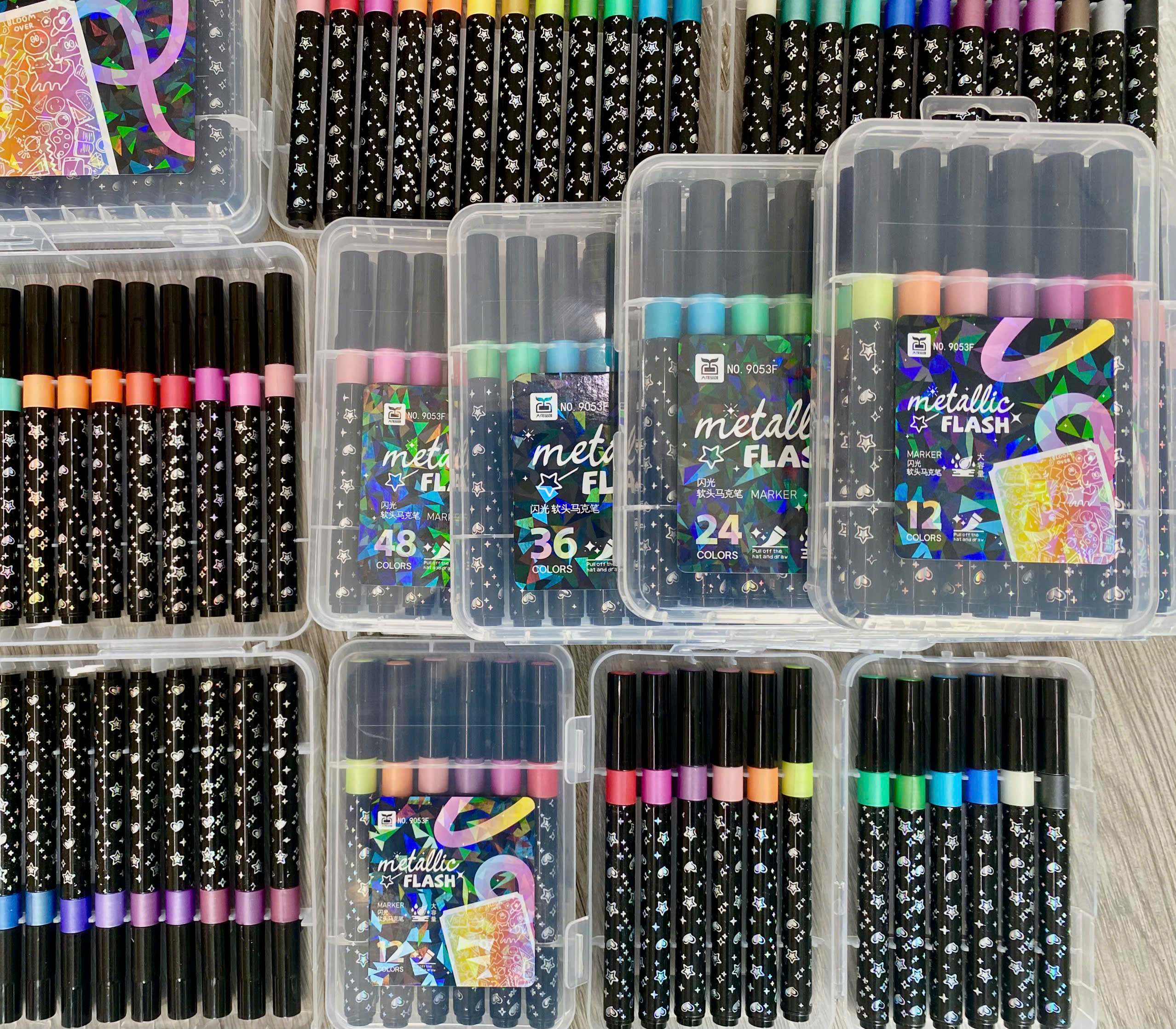 Bộ bút dạ Acrylic Marker NO.9053F, gồm 12 màu/bộ