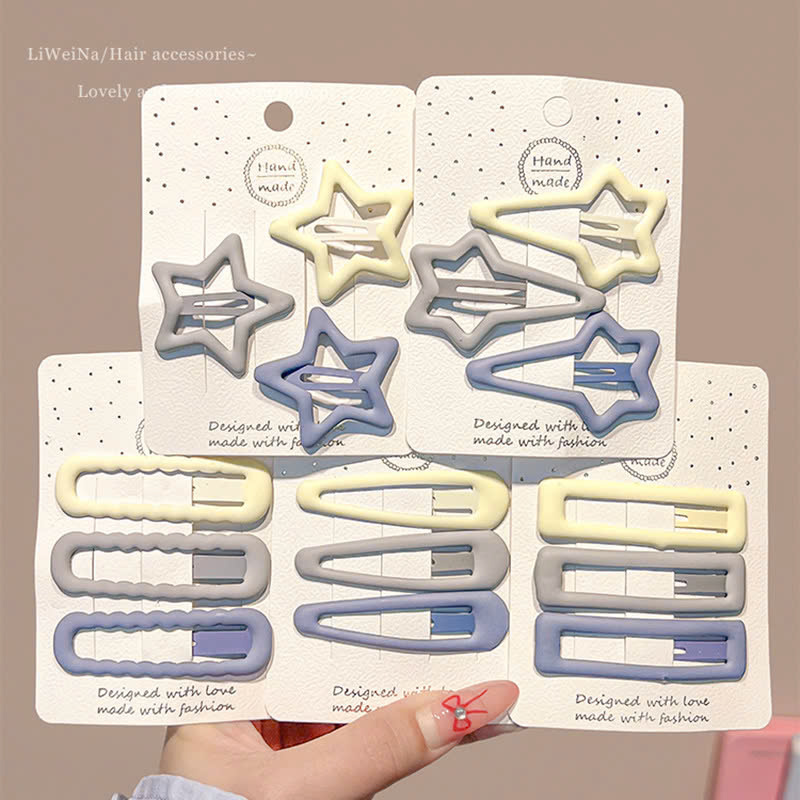 Set 3 kẹp tóc nữ hình ngôi sao, KT 4*4cm (Lố 10)