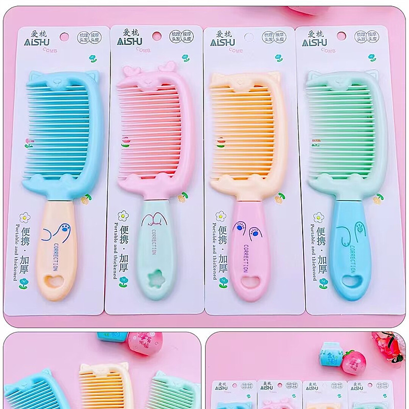 Lược chải tóc mini, in chữ Aishu (Lố 20 cái)
