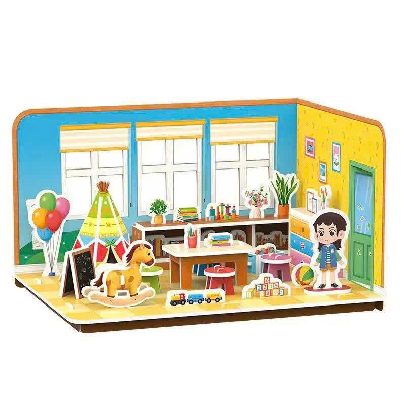 Bộ lắp ráp mô hình 3d Game room