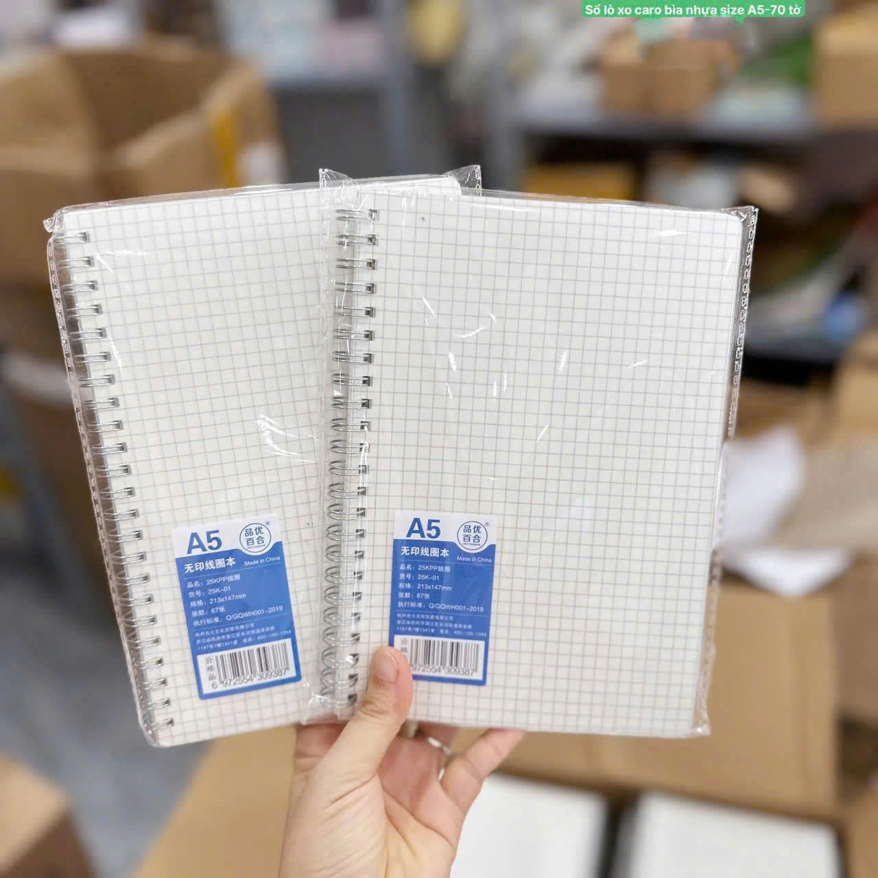 Sổ ghi chú bìa nhựa A5 70 tờ -25k