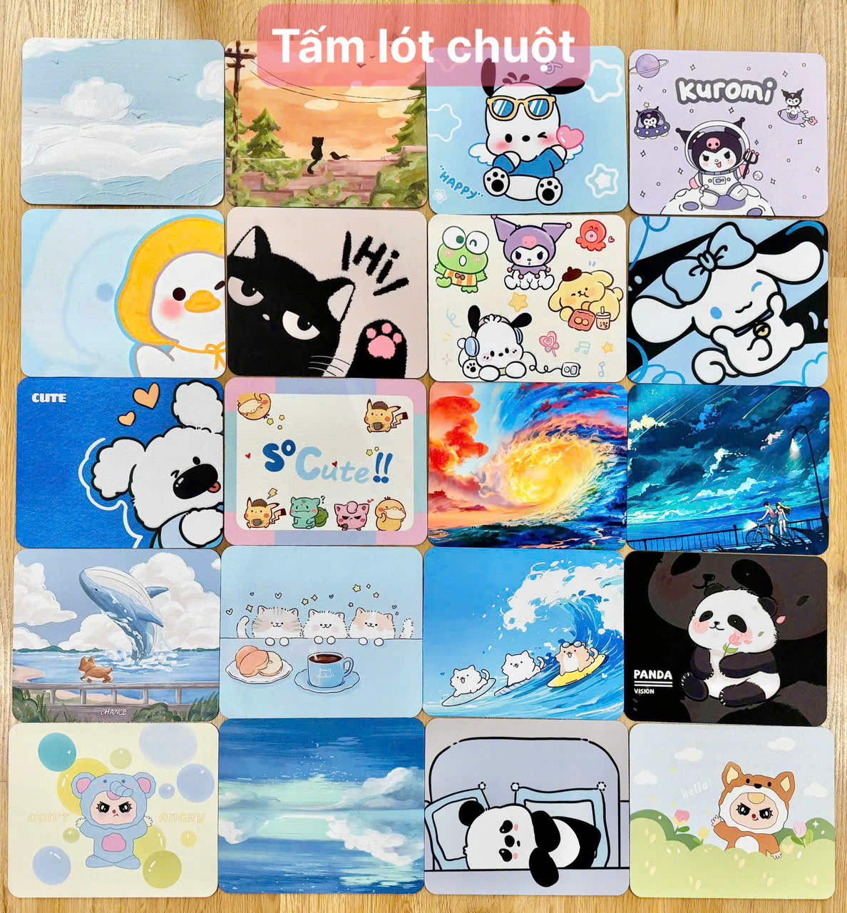 Miếng lót chuột máy vi tính ( 20x24 cm )