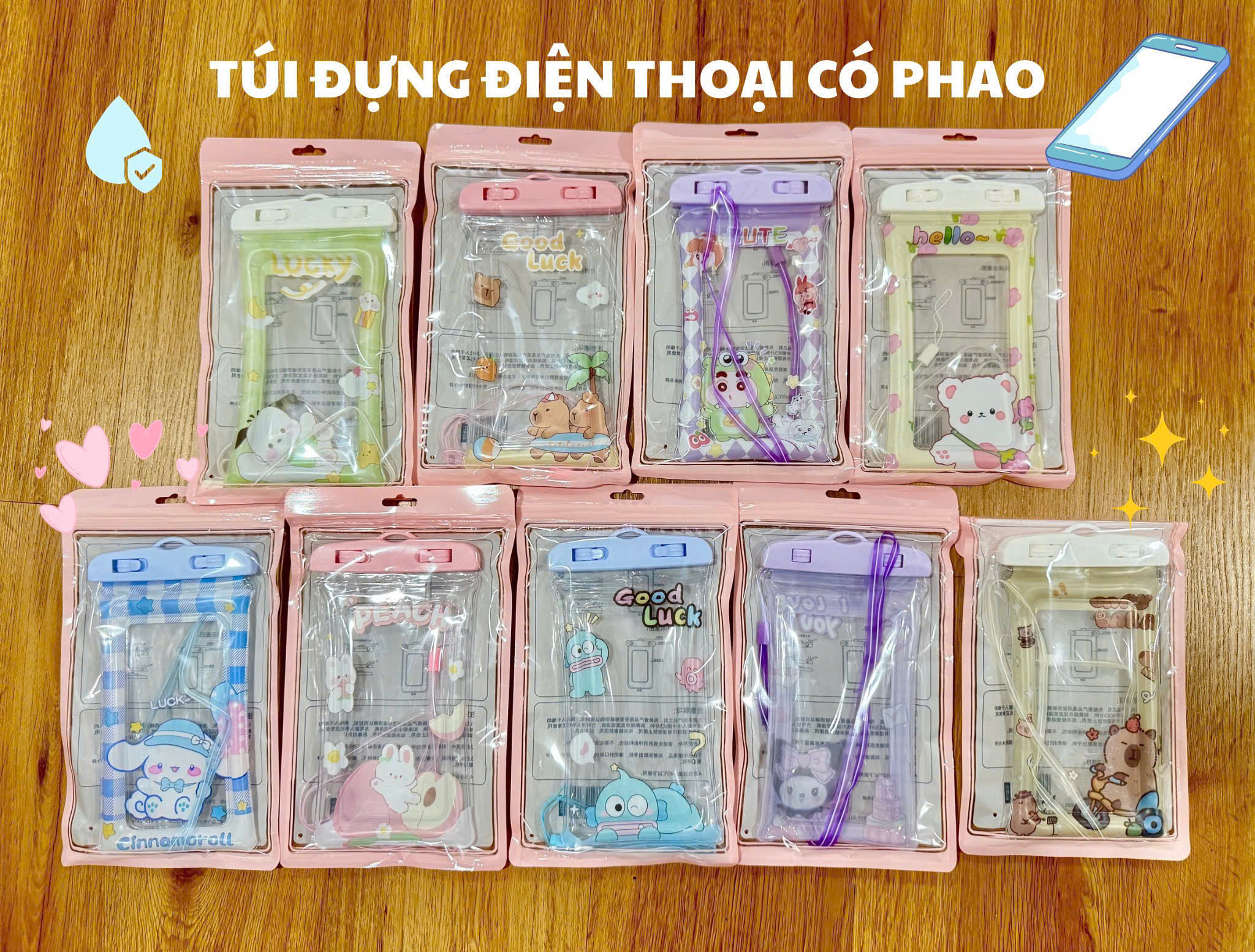 Túi Đựng Điện Thoại Có Phao Chống Nước , có dây đeo