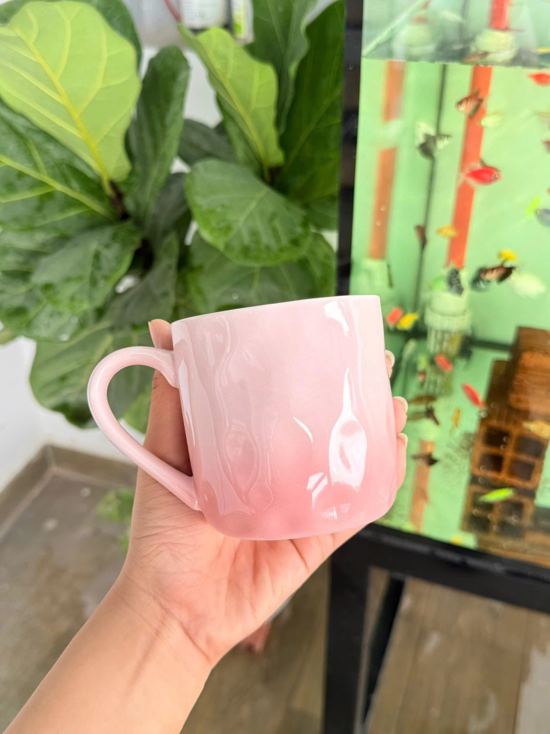Cốc sứ kiểu màu loang